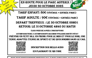 Sortie Parc Astérix - Vacances de Toussaint - EVENEMENT ANNULÉ