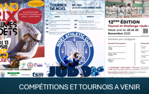 Informations tournois à venir Novembre/Décembre 2025