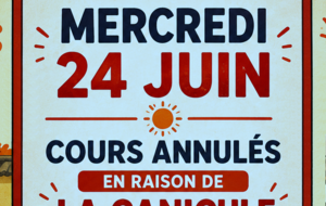 Annulation des cours mercredi 24 juin 2026 - Vigilance canicule