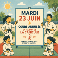Annulation des cours du mardi 23 juin 2026 – Vigilance canicule
